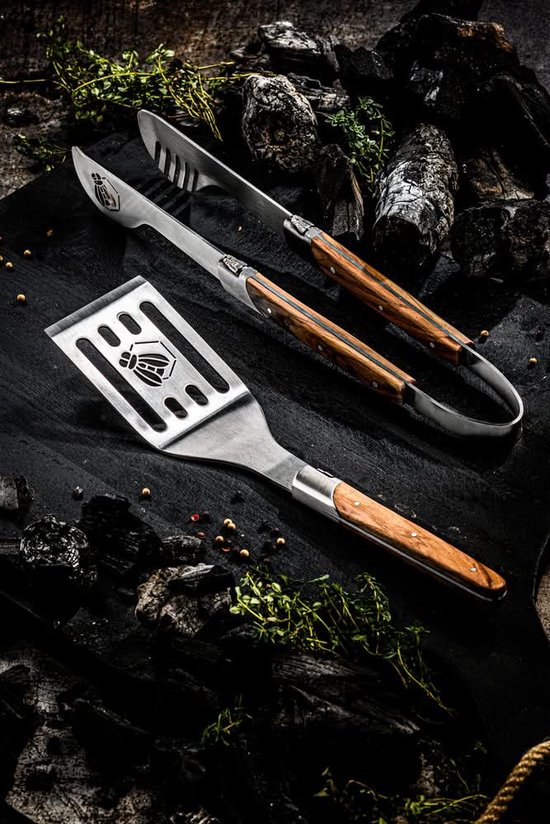 Laguiole Style de Vie - Luxury Line - Barbecueset - 2delig - Olijfhout — afbeelding 2