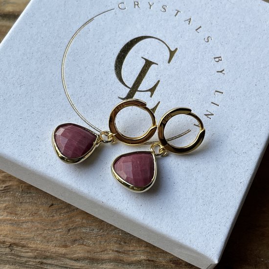 Boucles D'oreilles En Argent 925 Avec Améthyste Naturelle - Dormeuses - Marque Rose-Mimosa - Neuf étiqueté