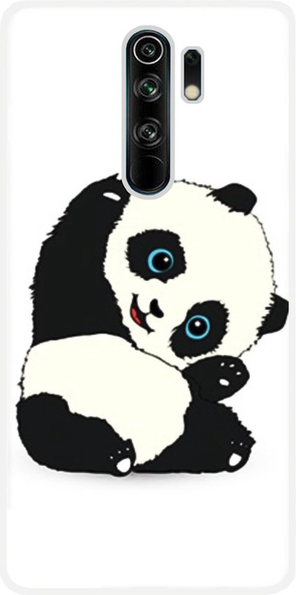 ADEL Siliconen Back Cover Softcase Hoesje voor Xiaomi Redmi 9 - Panda Liggend