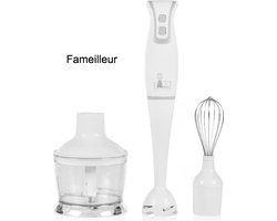Fameilleur- Blender set -handmixer- keuken machine- 3-in-1-hand mixer- Staafmixer 3-in-1 - Staafmixerset set mixer - handblender Staaf mixer, Hakker en Garde - 4-delig - Wit