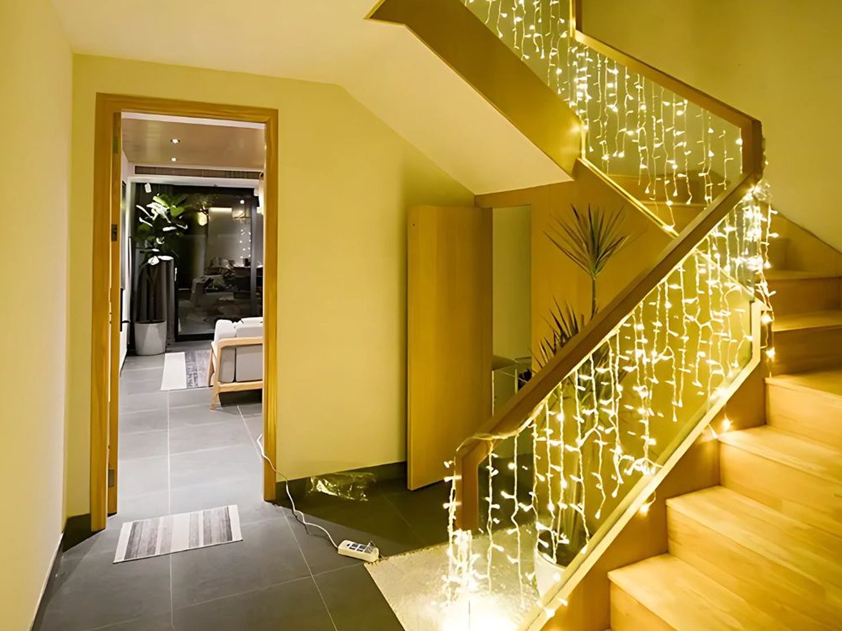 Kerstverlichting - Verlichting Garlande Kerst Licht Gordijn 300 Led Binnen Warm USB IP20