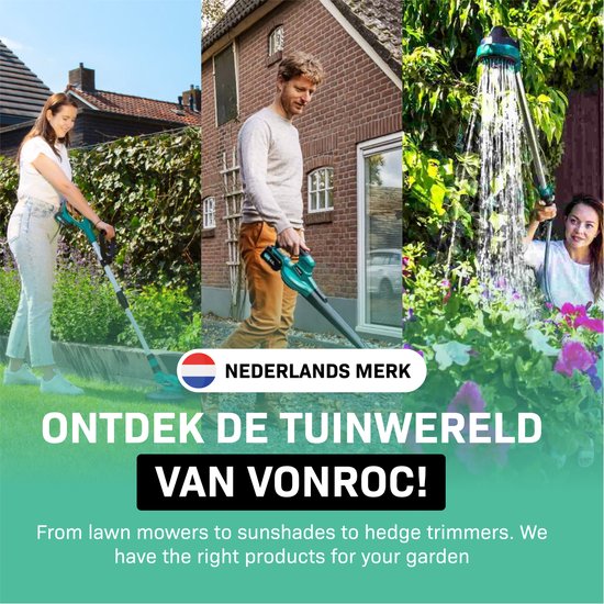 VONROC 3-in-1 bladblazer – 3300W – Blazen, Zuigen & Versnipperen – 270km/h – Incl. 40L opvangzak