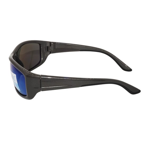 WK Nihao TR-90 Extra Light+Flexible Zonnebril- TAC polarized UV400 lens met anti reflectie laag-100% verwering van UVA,UVB,UVC - TR-90 Strong +light+Flexible Frame - Metalisch grijs montuur met blauwe REVO coating Sportzonnebril van WK — afbeelding 2