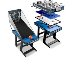 Multi-Speeltafel 5 in 1 - Biljart, Tafelvoetbal, Hockey, Tafeltennis, Basketbal