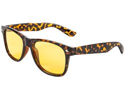 ForDig Nachtbril Auto - Gele bril Night Vision - Unisex - Leopard