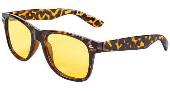 ForDig Nachtbril Auto - Gele bril Night Vision - Unisex - Leopard