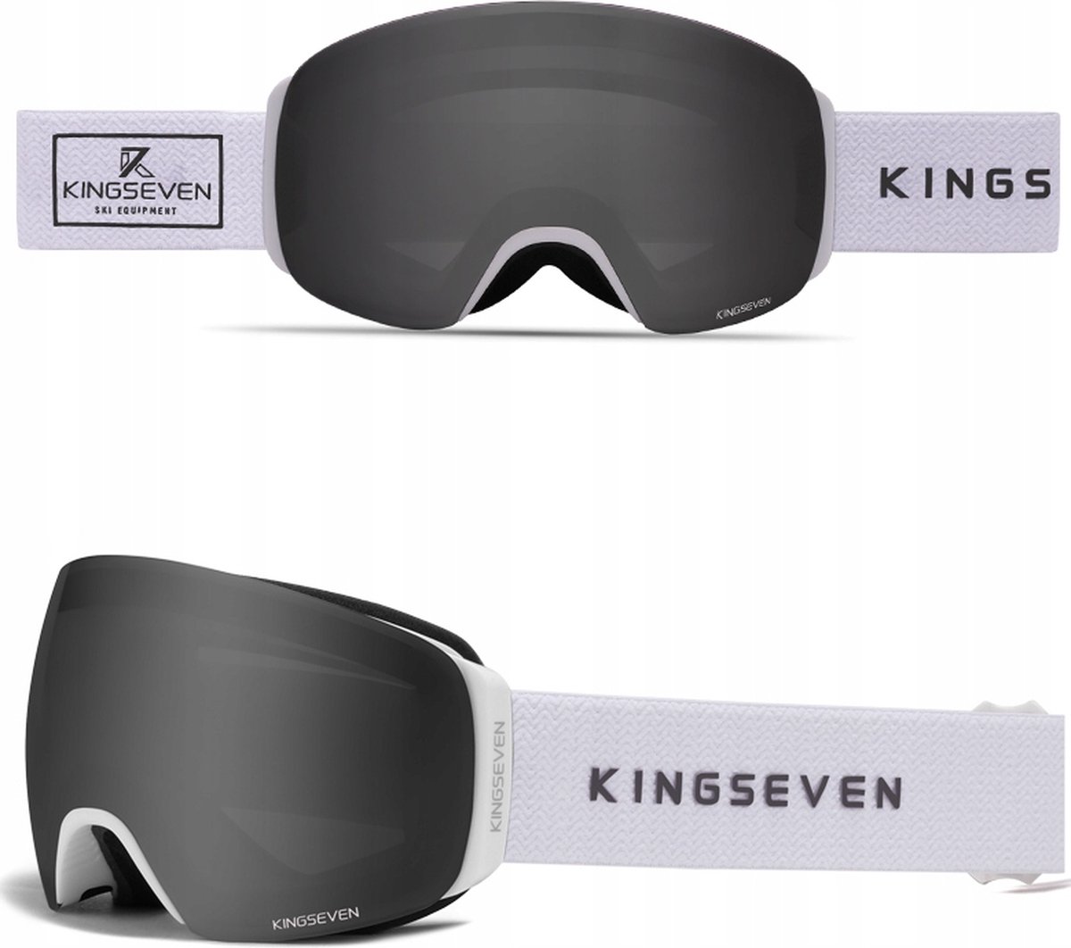KingSeven - Unisex Skibril met UV400 en Polarisatiefilter - Zwart - Model Z305