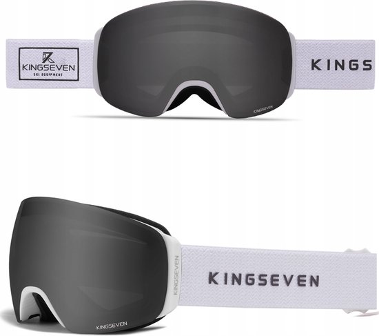 KingSeven - Unisex Skibril met UV400 en Polarisatiefilter - Zwart - Model Z305