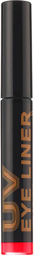 Zwarte tube met "UV EYE LINER" erop, met een rode onderkant.