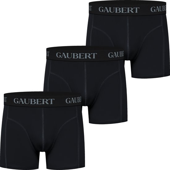Boxers Homme Bamboe - Lot de 3 - Zwart - Uni - Taille M - Sous-vêtements Bamboe