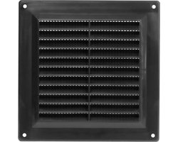 Ventilatierooster vierkant 150x150 mm zwart - VR1515M