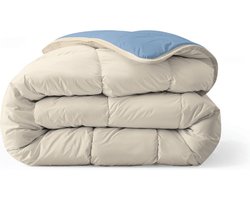 Zelesta Everyday Duo Bluefog & Sand Beach 200x200cm - Dekbed zonder overtrek - 30 dagen proefslapen - Wasbaar hoesloos dekbed - Bedrukt dekbed - All year zomerdekbed & winterdekbed