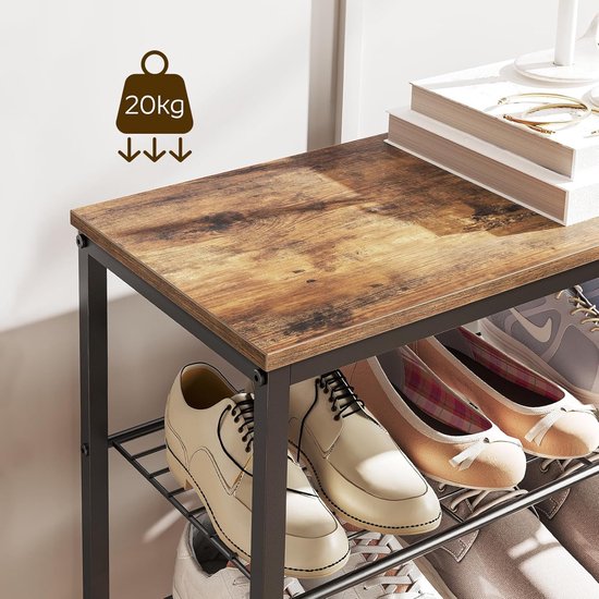 Smalle schoenenrek met 8/10 lagen, verticale staande plank