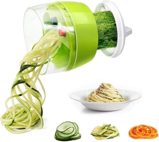 Handheld Spiralizer 3-in-1 groentesnijder, Veggie Spiraalsnijder Courgette Spaghetti Maker Zoodle Maker Verstelbare Spiraalsnijder voor Koolhydraatarme veganistische maaltijden (17/9/9 Handheld Spiralizer 3-in-1 groentesnijder, Veggie Spiraalsnijder Courgette Spaghetti Maker Zoodle Maker Verstelbare Spiraalsnijder voor Koolhydraatarme veganistische maaltijden (17/9/9