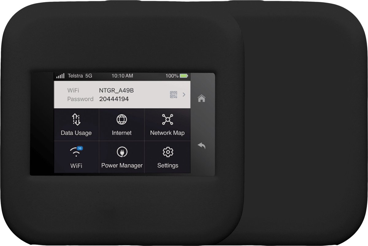 kwmobile mifi hoesje geschikt voor NETGEAR Nighthawk M6 Pro / M6 hoes - Silicone mifi router case - Mobiele wifi router beschermhoes in zwart – foto 4