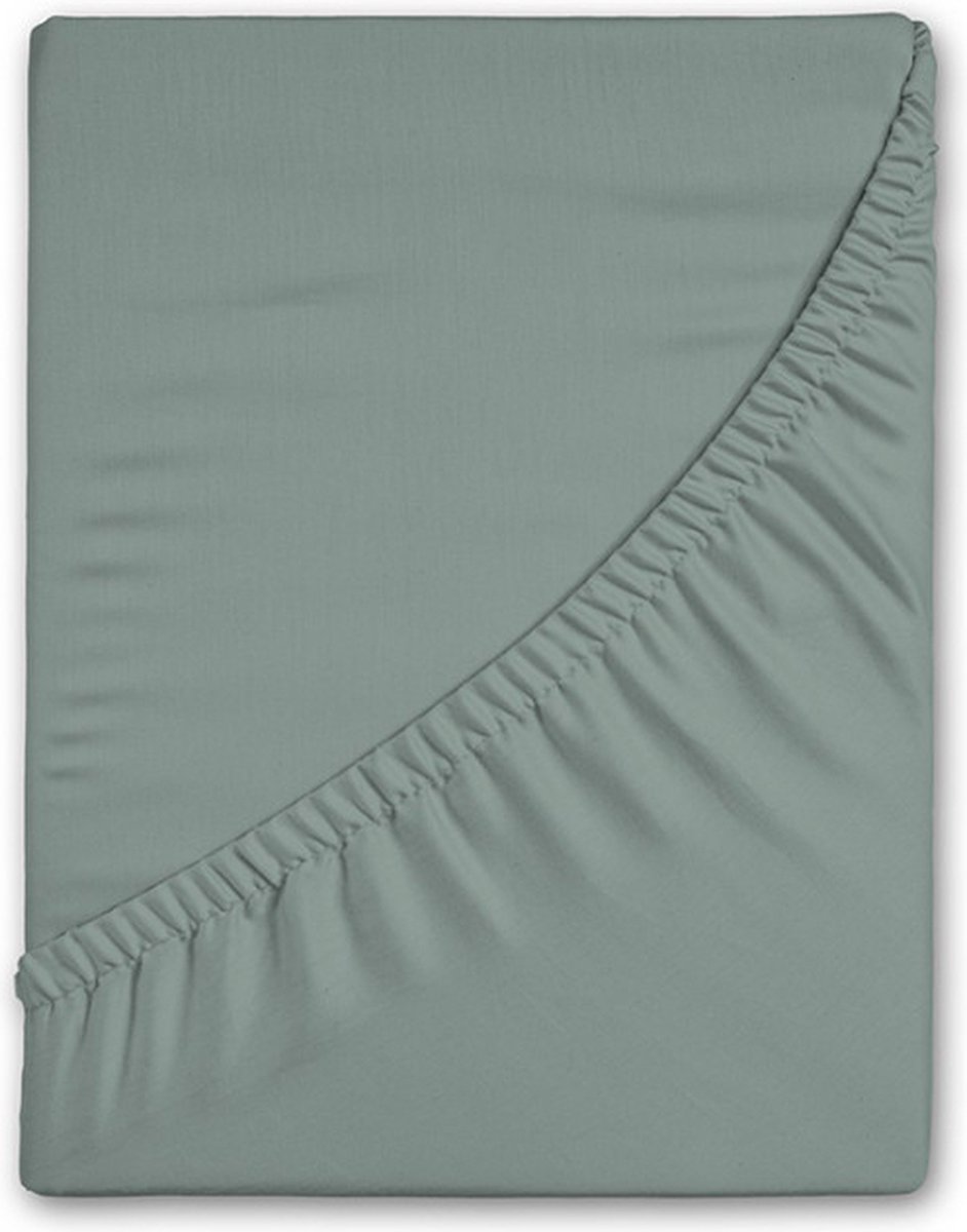 Zavelo Flanellette Hoeslaken Groen - Lits-jumeaux (180x200 cm) - 100% katoen - Heerlijk Zacht - 30 cm Hoekhoogte - Hoogwaardige Kwaliteit