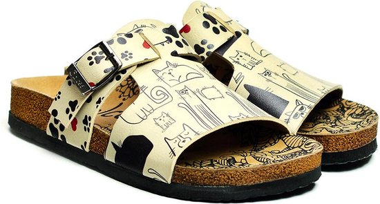 GOBY - Katjes Love - Sandales pour femmes - Slippers - Haute qualité - Fait main - Taille 38