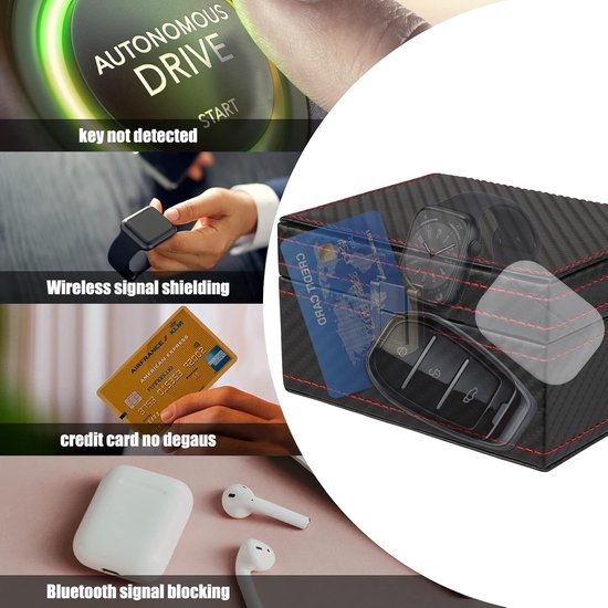 Autosleutel RFID Antidiefstal - RFID Beschermhoes Autosleutel - Beschermhoes Autosleutel Box - Autosleutel Kluis - RFID Anti-Diefstal Doos - Faraday Box Autosleutel - Faraday Box - Keyless Entry Hoesje - Sleuteletui - Sleuteltasjes - Cadeautjes