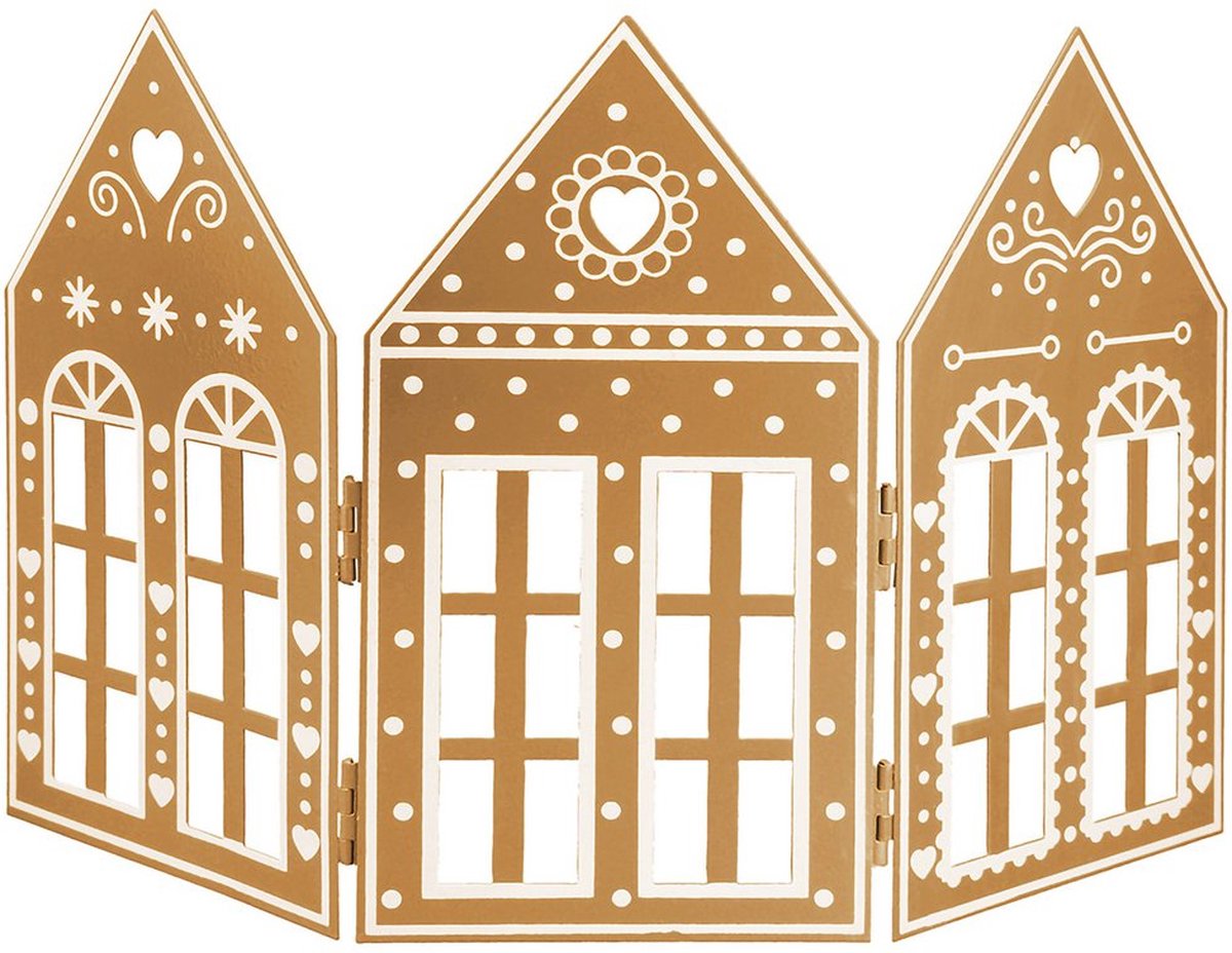 decoratie huisje/peperkoekhuisje/3 delig/ gilde handwerk hoogte 16 cm