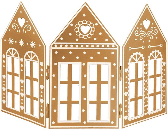 decoratie huisje/peperkoekhuisje/3 delig/ gilde handwerk hoogte 16 cm