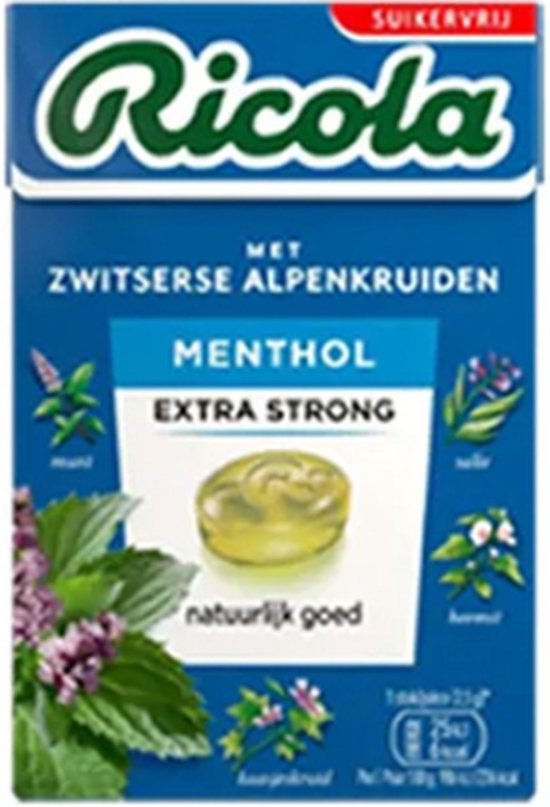 Ricola Menthol Extra Strong sv Boîte (20x 50gr)