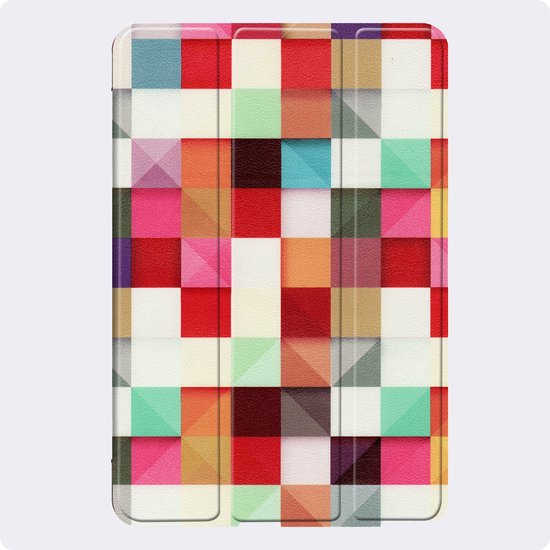 Étui adapté pour iPad Mini 7 Case Book Case Case à trois volets avec protecteur d'écran - Étui adapté pour iPad Mini 2024 Case Bookcase - Blocs