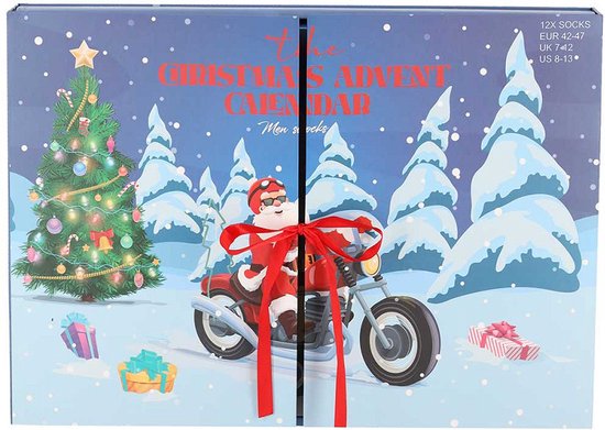Adventskalender - Heren - Kerst - 12-Paar - Maat 42/47 - adventkalender volwassenen - adventkalender - adventskalender 2024