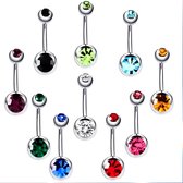 Mélange de piercings de nombril - Set de 10 piercings - Acier chirurgical 316L - Emballé dans une pochette de luxe - piercings de nombril avec boule
