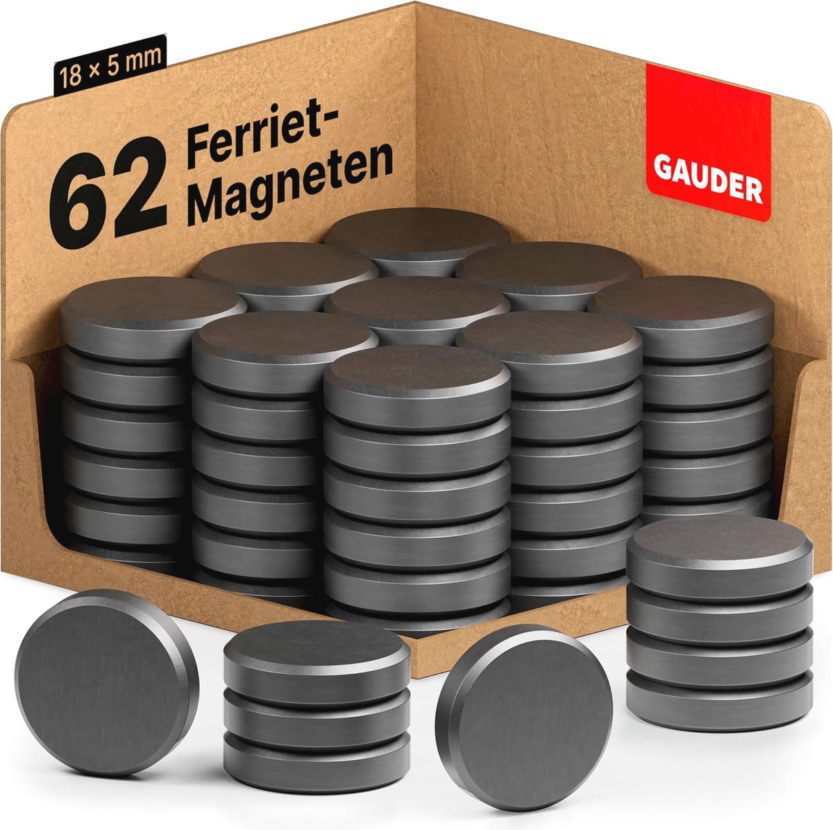 Magneten voor Koelkast en Whiteboards | Platte en Schijfmagneten (62 Stuks)