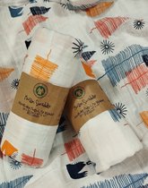 Fonyiunce 5 stuks premium mousseline voor pasgeborenen en kinderen, 23 x 22 cm, natuurlijk biologisch katoen
