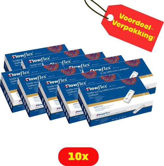 10x Corona test FlowFlex THT 08-2026 | Zelftest Goedgekeurd-Voordeelverpakking!
