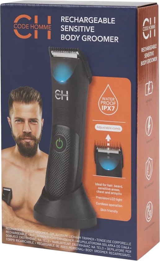 Code Homme - Sensitive Trimmer - Waterproof - Draadloos - Body en Baard ...