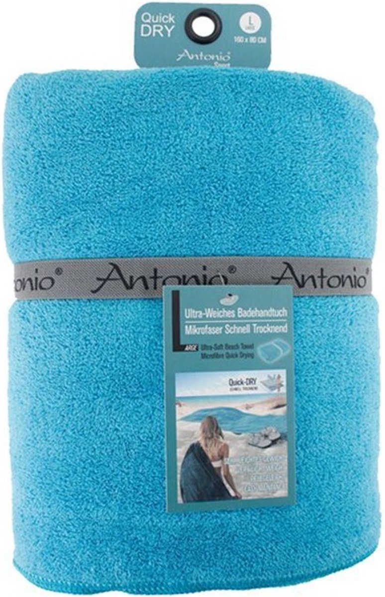 Strandlaken microvezel - grote handdoek 80x160 cm – Knuffelzachte sneldrogende badhanddoek - Turquoise