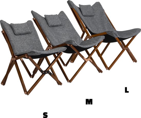 Bo-Camp - Urban Outdoor - Relaxstoel - Bloomsbury - S - Oxford polyester - Grijs van Bo-Camp — afbeelding 2