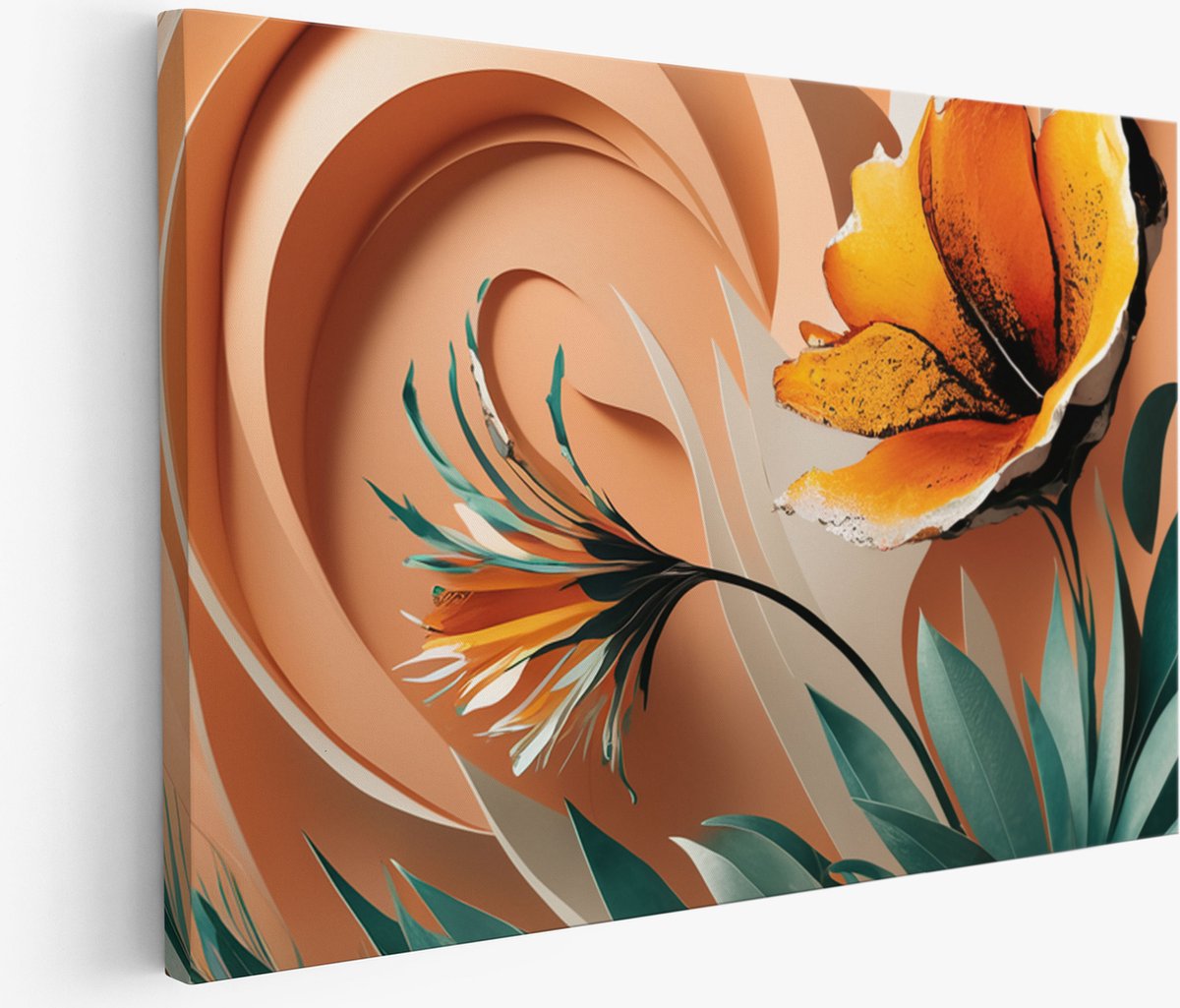 Saammp Muurcirkel Hout - Pauw met grote hanen - Dieren - Bloemen - Ø 80 - Wandcirkel - Wanddecoratie Cirkel - muurdecoratie Woonkamer - Slaapkamer decoratie - Rond Schilderij