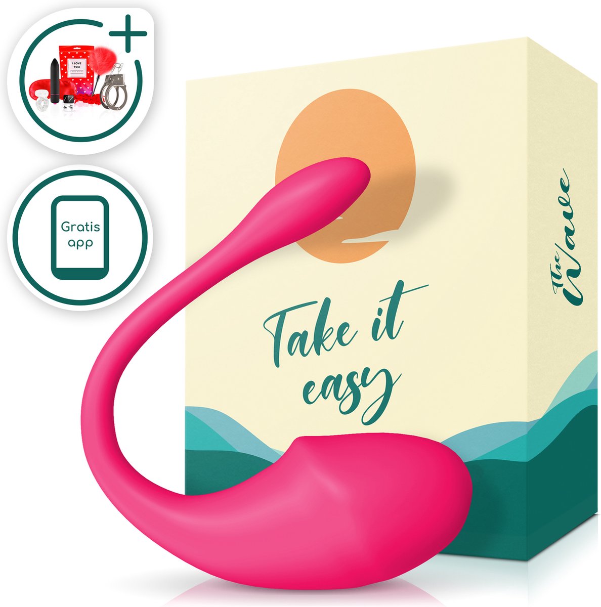 ONLYTOYS® The Wave - Vibrerend Ei met Afstandsbediening - Clitoris Stimulator - G Spot Vibrator Tril Ei met App - Vibrators voor Vrouwen en Koppels - Vibrerende Eieren - Sex Toys