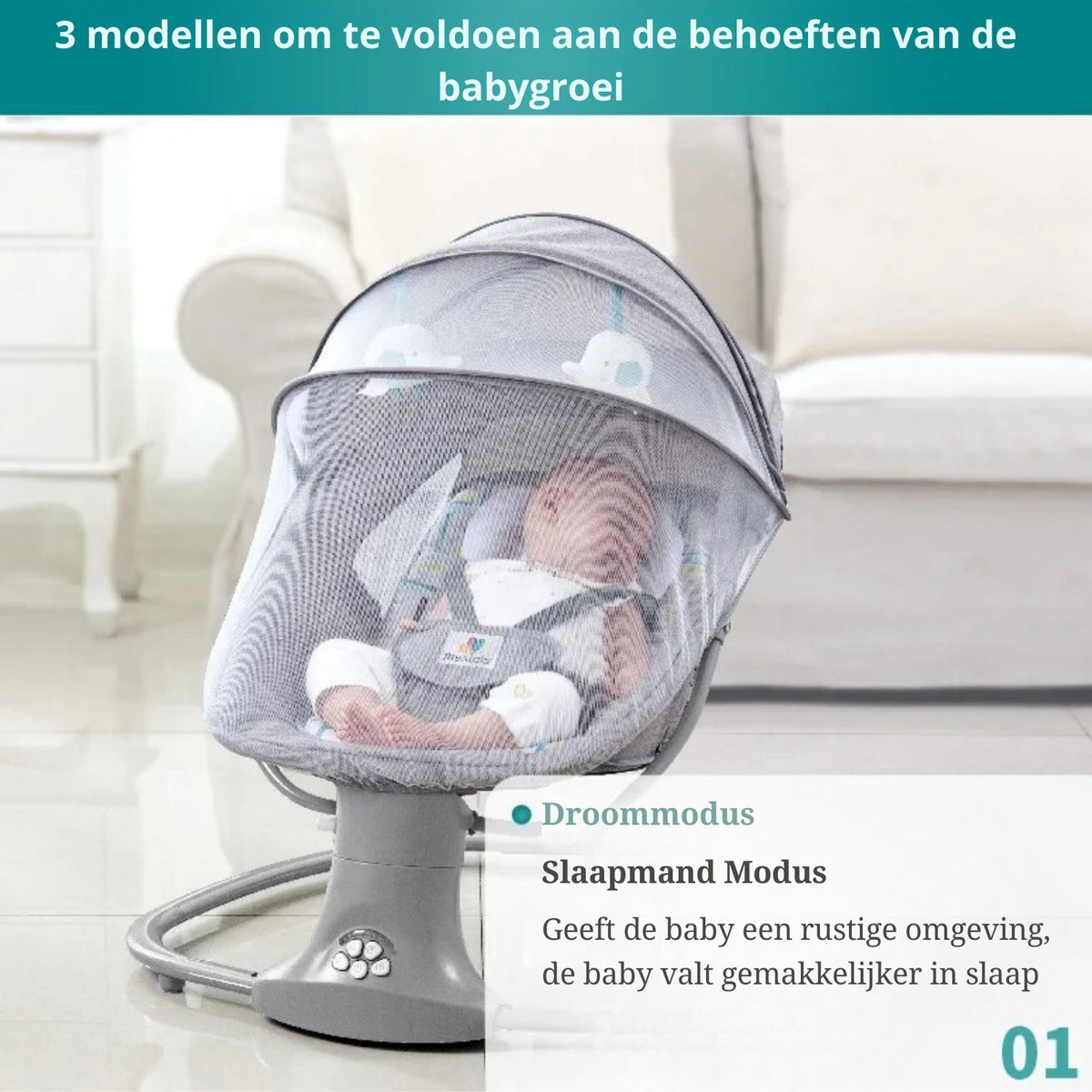 PolderGoods Elektrische Babyschommel thumbnail 2