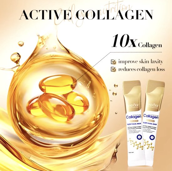 Masque Visage Bio-Collagen - Soin Hydratant Coréen Au Collagène Actif - Fabriqué Au Japon