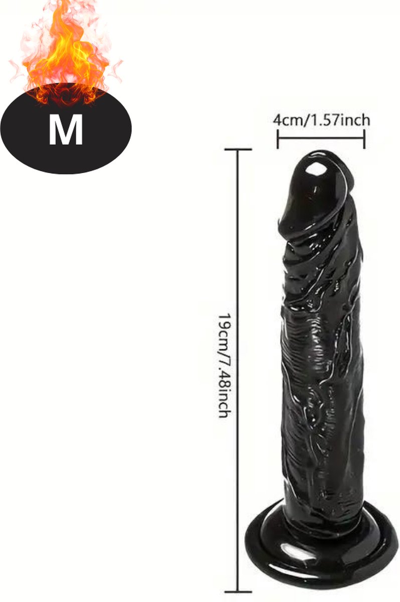 Goedkoopste Bovista Dildo - Anaal - Met Zuignap - Siliconen - Sex Toys - Voor Mannen & Vrouwen - Voor Koppels - Couples - M - Zwart