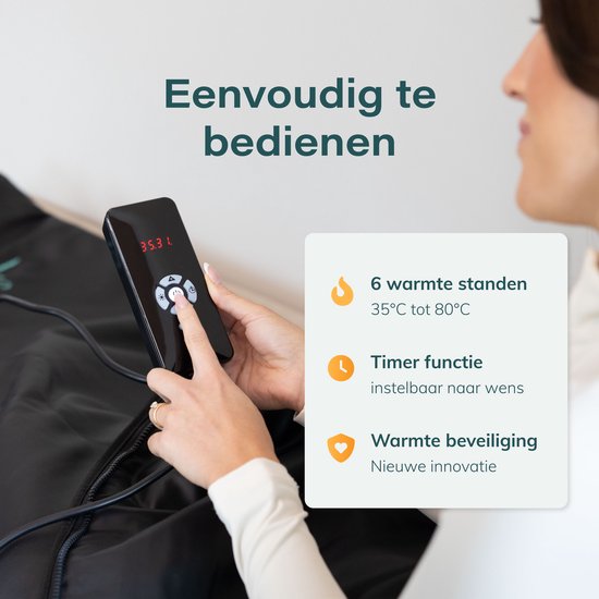 Soft & Silky Infrarood deken - Leer - Sauna deken - Paneel - Warmte - Elektrische - Fibromyalgie - Verwarming - Infraroodlamp - Infraroodtherapie