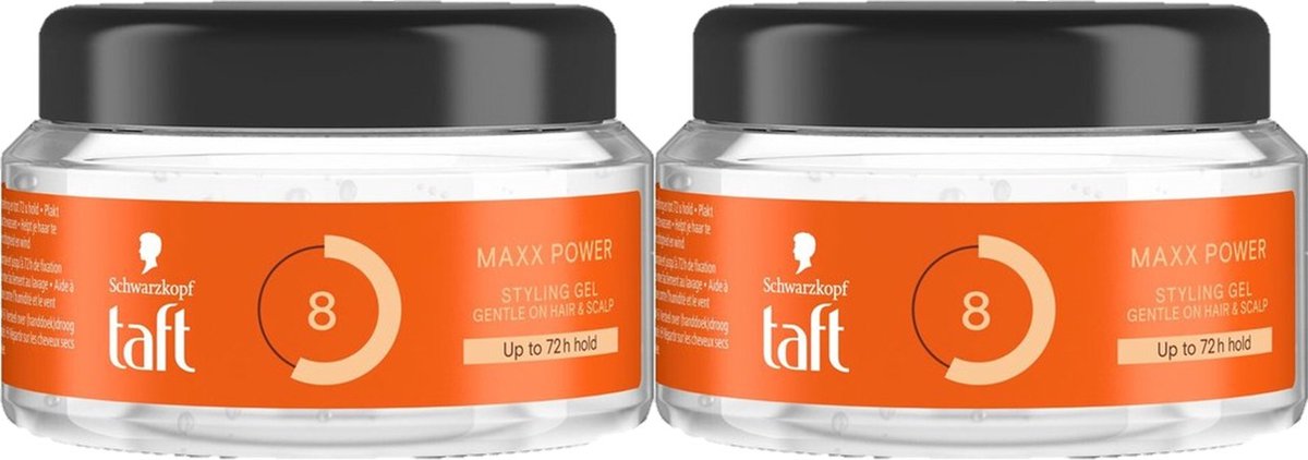 Bol.com 2x Schwarzkopf Taft Maxx Power Level 8 Power Haargel - 250 ml aanbieding