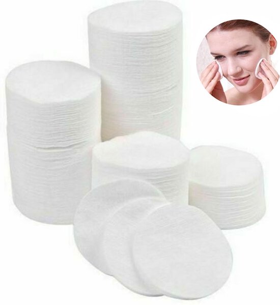 Pack économique de tampons de coton - Tampons de coton Maquillage - Ronds - 100% coton - 600 pièces (6x100)