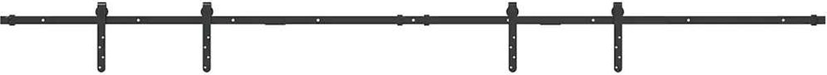 Goedkoopste vidaXL - Ophangset - voor - schuifdeur - 244 - cm - koolstofstaal