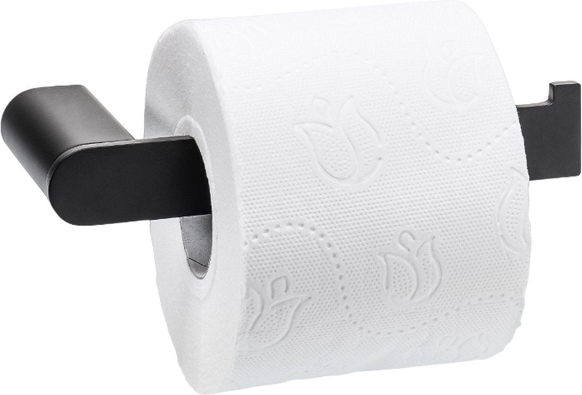 XIVADA Toiletrolhouder Zwart - Boren - Luxe Wc Rolhouder Muur -Hangend