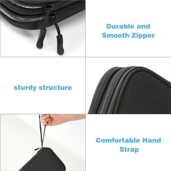 YONO Câble Organisateur Sac - Câble Sac - Organisateur Pochette - Sac de Rangement pour Câbles et Accessoires de vêtements pour bébé - Zwart