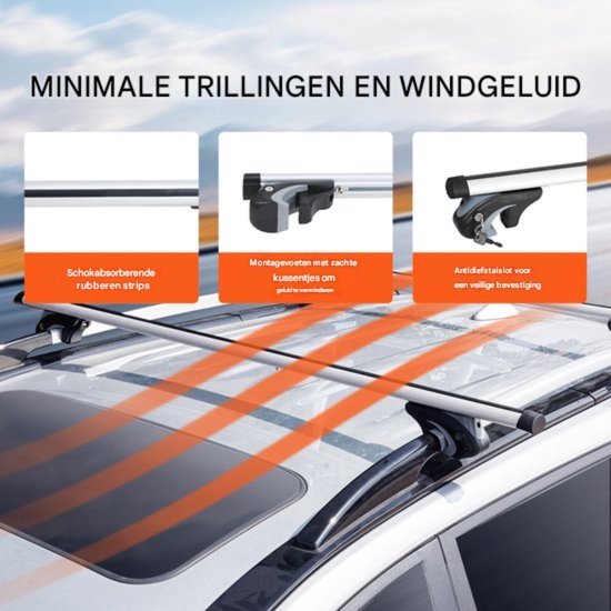 Galeries de toit universelles Happyment - Système antivol - Aluminium - Convient pour porte-bagages