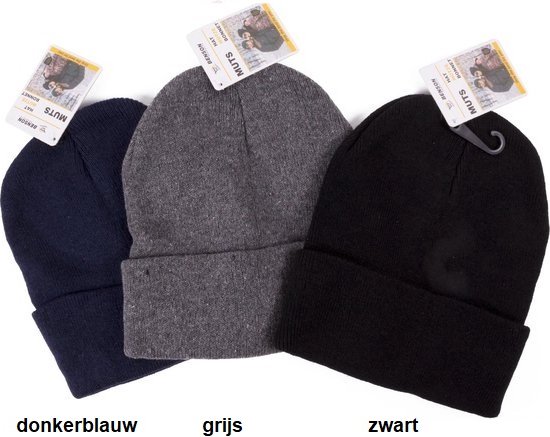 Chapeau homme - femme - bonnet - bonnet de ski - hiver - noir - par pièce