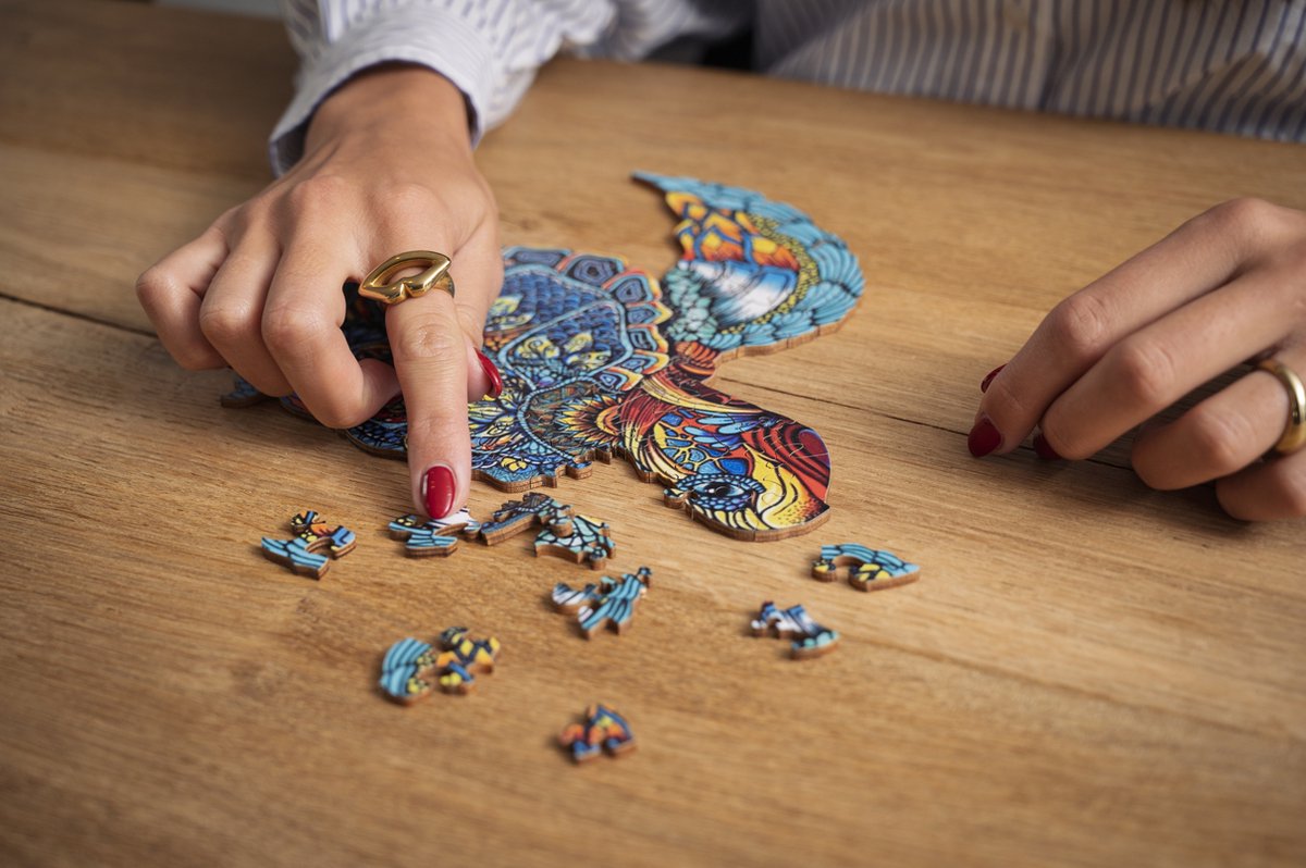 Houten Puzzel Schildpad – 128 Unieke Puzzelstukjes – A4 Formaat Houten Legpuzzel – Dieren Puzzelspel – Ontspannend Denkspel – Inclusief Opbergetui – Engelhart — afbeelding 8