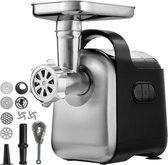 Bol.com elektrische vleesmolen RVS vleesmachine 3 kg/minuut gehakt 550 W multi foodprocessor worstvuller incl. 2 snijplaten 3 wo... aanbieding