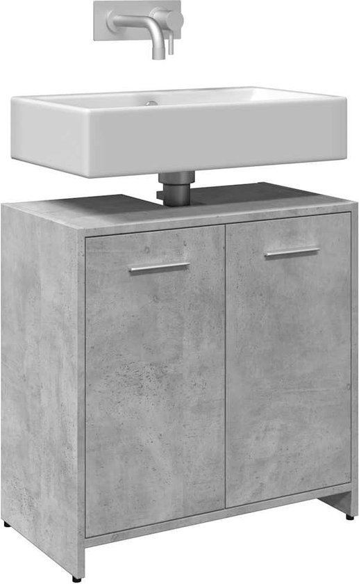 Wastafelkast 58x33x60 cm bewerkt hout sonoma